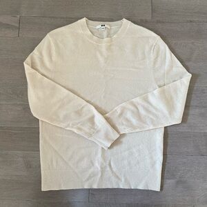 Uniqlo 100% cashmere crewneck sweater S white